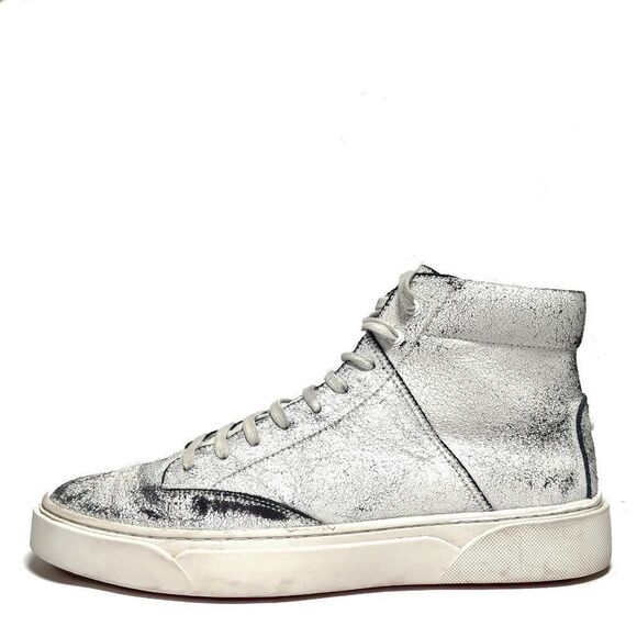 TCG Limited Edition "Culver" Cracked Distressed White Sneakers Sz 9 - Picture 10 of 13